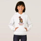 Sweat à capuche chat floral | Chemises sweat chats (Devant entier)