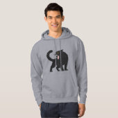 Sweat à capuche chat noir en colère (Devant entier)