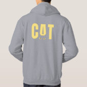 Sweat à capuche chat noir en colère (Dos)