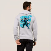 Sweat à capuche chat samouraï cyber électrique - P (Dos entier)