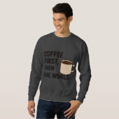 Sweat à capuche citation café pour hommes (Devant entier)
