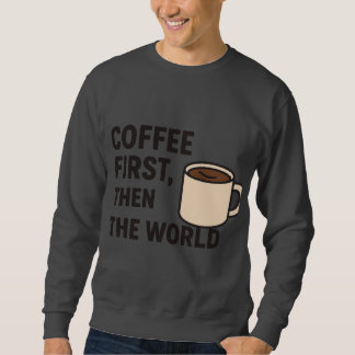 Sweat à capuche citation café pour hommes