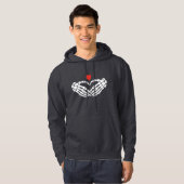 Sweat à capuche cœur de squelette Dark Romance pou (Devant entier)
