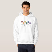 Sweat à capuche - Cœurs de fierté arc-en-ciel LGBT (Devant entier)