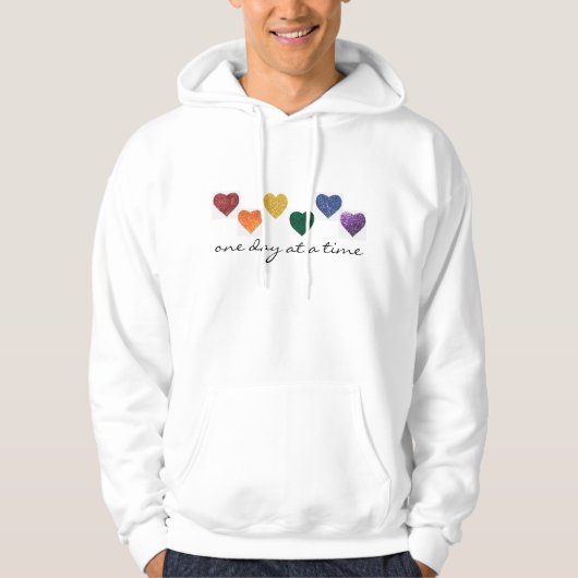 Sweat à capuche - Cœurs de fierté arc-en-ciel LGBT (Devant)
