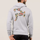 Sweat à capuche Collage de Rennes de Noël – Fêtes (Dos)