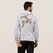Sweat à capuche Collage de Rennes de Noël – Fêtes (Dos entier)