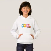 Sweat à capuche Cool Vibes pour filles (Devant entier)