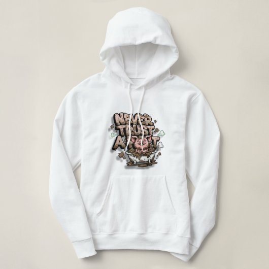 Sweat à capuche crop Graffiti Cochon de Fart : Gra (Design devant)