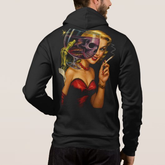 Sweat à capuche d'art de bande dessinée d'horreur (Dos)