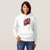 Sweat à capuche d'art floral pour femmes (Devant entier)