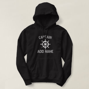 Sweat à capuche de capitaine de bateau avec logo d