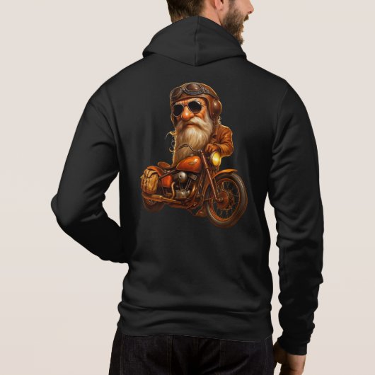 Sweat à capuche de motard barbu – Style de cavalie (Dos)