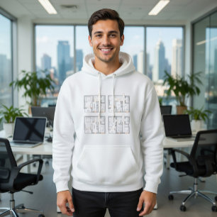Sweat à capuche d'entreprise avec plan détaillé
