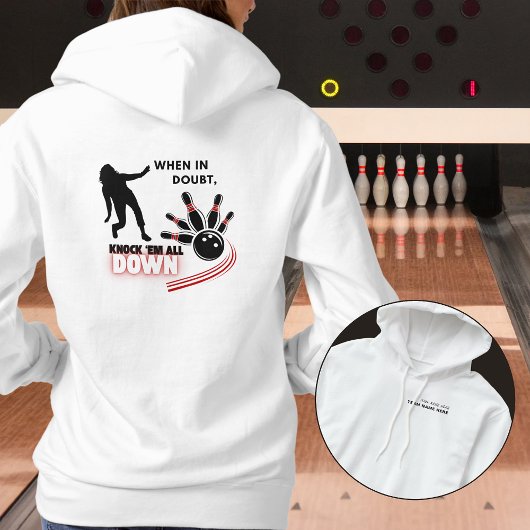 Sweat à capuche d'équipe de bowling Knock 'em All