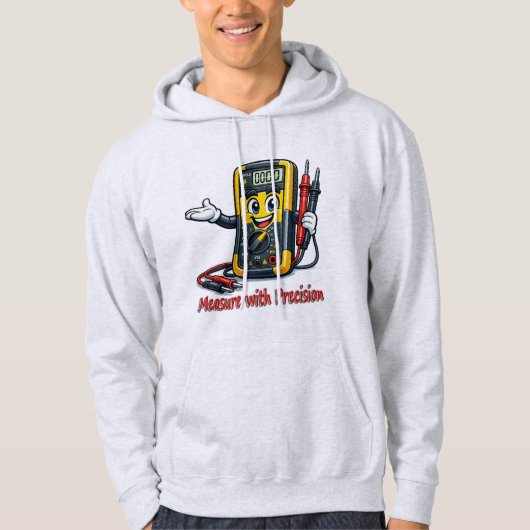 Sweat à capuche dessin animé multimètre Mesure ave (Devant)