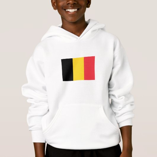 Sweat à capuche drapeau belge patriotique (Devant)