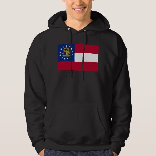 Sweat à capuche drapeau de Géorgie (Devant)