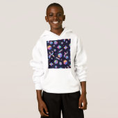 Sweat à capuche esthétique spatial holographique 3 (Devant entier)