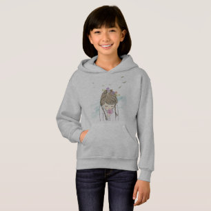 Sweat à capuche fille Ours fantaisiste sur bicycle