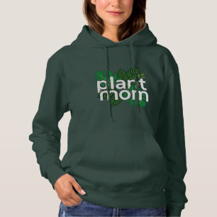 Sweat à capuche foncé graphique feuille de Calathe
