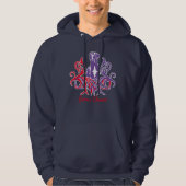 Sweat à capuche Grand Danois Rouge Violet (Devant)