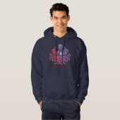 Sweat à capuche Grand Danois Rouge Violet (Devant entier)