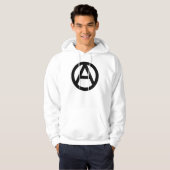 Sweat à capuche graphique avec symbole d'anarchie (Devant entier)