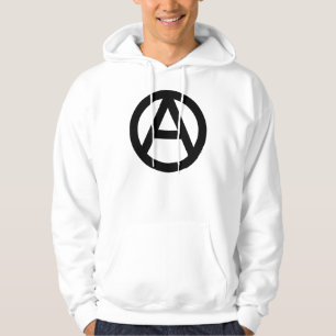 Sweat à capuche graphique avec symbole d'anarchie