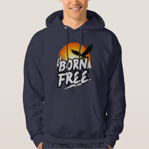 Sweat à capuche graphique Born Free Eagle