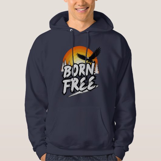 Sweat à capuche graphique Born Free Eagle (Devant)