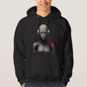 Sweat à capuche graphique cyberpunk Android Cyborg (Devant)