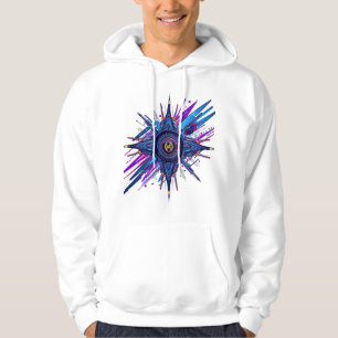 Sweat à capuche graphique de science-fiction cyber