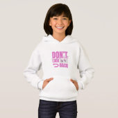 Sweat à capuche graphique pour filles Don't Look B (Devant entier)