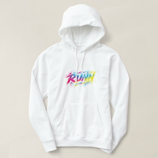 Sweat à capuche graphique RUNN Neon Paint Splatter (Design devant)