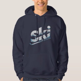 Sweat à capuche graphique Ski Mountain – Ski avent