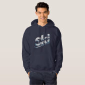 Sweat à capuche graphique Ski Mountain – Ski avent (Devant entier)