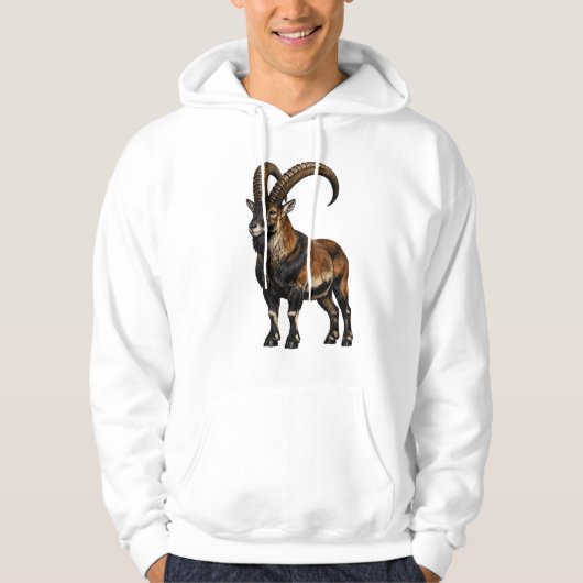 Sweat à capuche graphique sur la faune de Walia Ib (Devant)