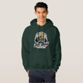 Sweat à capuche graphique vert foncé Nature | Pas (Devant entier)