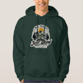 Sweat à capuche graphique vert foncé Nature | Pas (Devant)