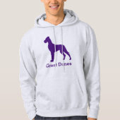 Sweat à capuche Great Dane naturel violet (Devant)