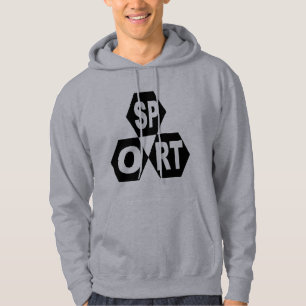 Sweat à capuche gris DESIGN SPORT