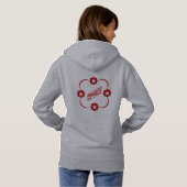 Sweat à capuche gris DOS pour femme SPORT (Dos entier)