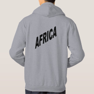 Sweat à capuche grise dos homme AFRICA
