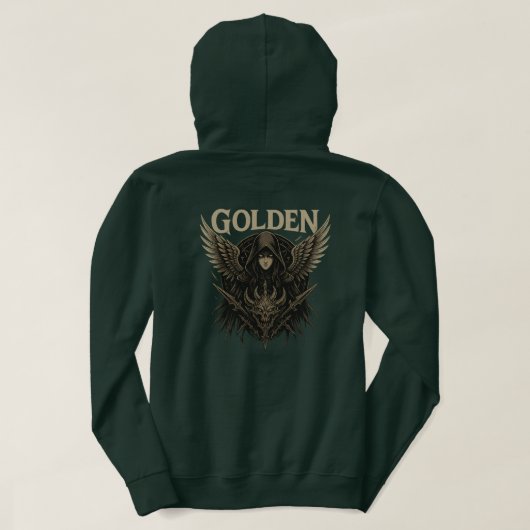 Sweat à capuche Guerrier à ailes dorées (Design dos)