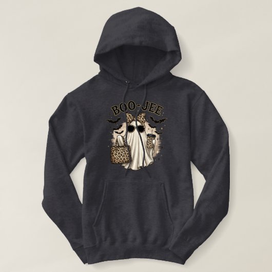 Sweat à capuche Halloween Fantôme Léopard Boo-Jee (Design devant)