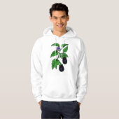 Sweat à capuche homme Aubergine (Devant entier)