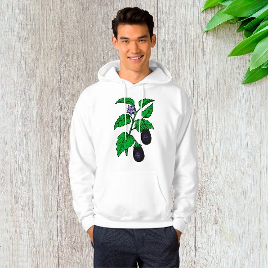 Sweat à capuche homme Aubergine