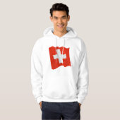 Sweat à capuche homme drapeau suisse (Devant entier)