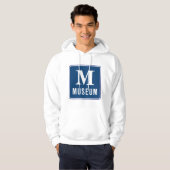 Sweat à capuche homme enseigne de musée (Devant entier)